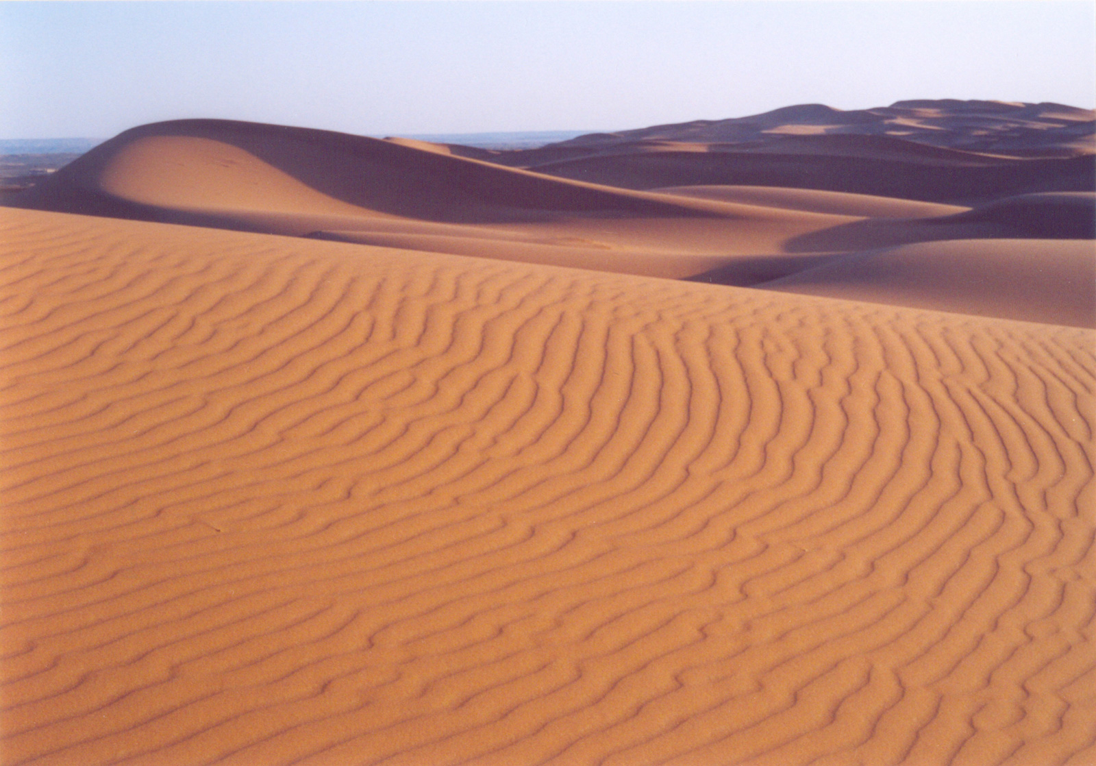 Erg Chebbi dunes at sunrise