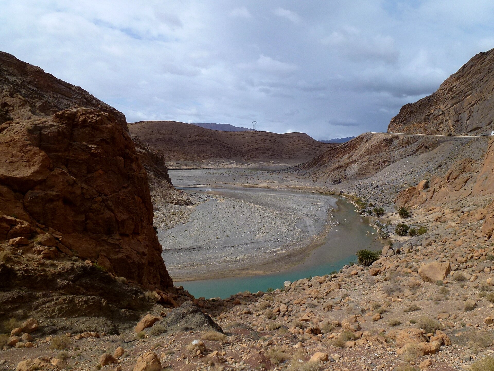 Palm grove of the Ziz Valley from above